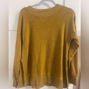 XS Aerie mustard colored chilled out sweatshirt!